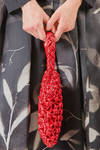borsa piccola a cestino in simil pelle a nodi macramé  di poliuretano - COMME des GARÇONS - COMME des GARÇONS 