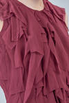 hip-lenght top in washed polyester georgette - COMME des GARÇONS - COMME des GARÇONS 