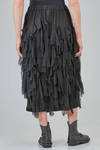 longuette skirt, wide, in washed polyester georgette - COMME des GARÇONS - COMME des GARÇONS 