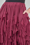 longuette skirt, wide, in washed polyester georgette - COMME des GARÇONS - COMME des GARÇONS 