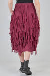 longuette skirt, wide, in washed polyester georgette - COMME des GARÇONS - COMME des GARÇONS 
