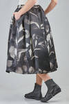 longuette skirt, wide, in printed silk satin and nylon tulle - COMME des GARÇONS - COMME des GARÇONS 