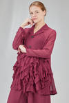 giacca lunga e sfiancata in georgette di poliestere lavato - COMME des GARÇONS - COMME des GARÇONS 