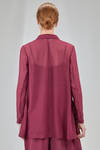 giacca lunga e sfiancata in georgette di poliestere lavato - COMME des GARÇONS - COMME des GARÇONS 