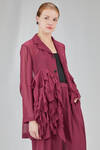 giacca lunga e sfiancata in georgette di poliestere lavato - COMME des GARÇONS - COMME des GARÇONS 