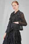giacca al fianco in georgette di poliestere lavato - COMME des GARÇONS - COMME des GARÇONS 