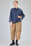 giacca/camicia lunga e ampia in satin di seta lavata - RISA NAKAMURA 