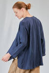 giacca/camicia lunga e ampia in satin di seta lavata - RISA NAKAMURA 