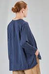 giacca/camicia lunga e ampia in satin di seta lavata - RISA NAKAMURA 
