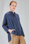giacca/camicia lunga e ampia in satin di seta lavata - RISA NAKAMURA 
