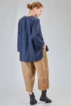 giacca/camicia lunga e ampia in satin di seta lavata - RISA NAKAMURA 