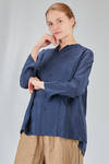 giacca/camicia lunga e ampia in satin di seta lavata - RISA NAKAMURA 