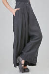 pantalone ampio in crêpe di lino lavato - RUNDHOLZ 