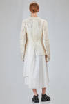 hip-lenght jacket, wide, in gauzed mesh and starched glittered cotton - RUNDHOLZ 