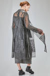 under the knee overcoat, wide, in gauzed mesh and starched glittered cotton - RUNDHOLZ 