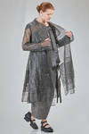 under the knee overcoat, wide, in gauzed mesh and starched glittered cotton - RUNDHOLZ 
