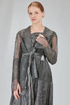 under the knee overcoat, wide, in gauzed mesh and starched glittered cotton - RUNDHOLZ 