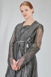 under the knee overcoat, wide, in gauzed mesh and starched glittered cotton - RUNDHOLZ 