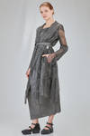 under the knee overcoat, wide, in gauzed mesh and starched glittered cotton - RUNDHOLZ 