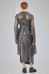 under the knee overcoat, wide, in gauzed mesh and starched glittered cotton - RUNDHOLZ 