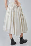 gonna a pieghe, sotto al ginocchio, in voile lavato di cotone glitterato - RUNDHOLZ 