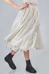 gonna a pieghe, sotto al ginocchio, in voile lavato di cotone glitterato - RUNDHOLZ 