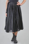 pleated skirt, under the knee, in washed glittery cotton voile - RUNDHOLZ 