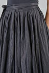 pleated skirt, under the knee, in washed glittery cotton voile - RUNDHOLZ 