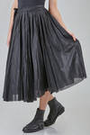 pleated skirt, under the knee, in washed glittery cotton voile - RUNDHOLZ 