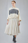 short and wide sweater in printed cotton fleece - RUNDHOLZ 