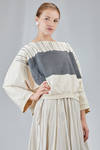 short and wide sweater in printed cotton fleece - RUNDHOLZ 