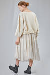 short and wide sweater in printed cotton fleece - RUNDHOLZ 