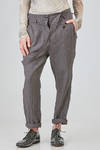 pantalone in crêpe fiammato di lino e viscosa lavati - RUNDHOLZ 