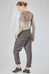 pantalone in crêpe fiammato di lino e viscosa lavati - RUNDHOLZ 