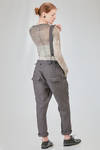 pantalone in crêpe fiammato di lino e viscosa lavati - RUNDHOLZ 