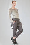 pantalone in crêpe fiammato di lino e viscosa lavati - RUNDHOLZ 