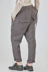 pantalone in crêpe fiammato di lino e viscosa lavati - RUNDHOLZ 