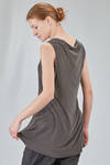 long and soft tank top in gauzed tussah silk jersey - RUNDHOLZ 