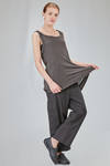 long and soft tank top in gauzed tussah silk jersey - RUNDHOLZ 