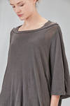 t-shirt al fianco, ampia, in jersey garzato di seta tussah - RUNDHOLZ 