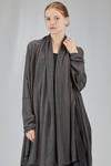 cardigan lungo e ampio, in maglia garzata di lino e poliammide - RUNDHOLZ 