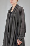 cardigan lungo e ampio, in maglia garzata di lino e poliammide - RUNDHOLZ 