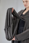 cardigan lungo e ampio, in maglia garzata di lino e poliammide - RUNDHOLZ 