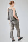 short and wide top in overdyed cupro crêpe - RUNDHOLZ 