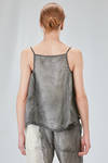 short and wide top in overdyed cupro crêpe - RUNDHOLZ 