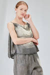 short and wide top in overdyed cupro crêpe - RUNDHOLZ 