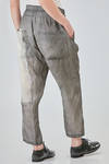 cigarette trousers in overdyed washed cupro crêpe - RUNDHOLZ 