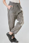 cigarette trousers in overdyed washed cupro crêpe - RUNDHOLZ 