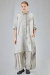 long tunic shirt style in washed linen canvas with shaded print - RUNDHOLZ 