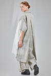 long tunic shirt style in washed linen canvas with shaded print - RUNDHOLZ 